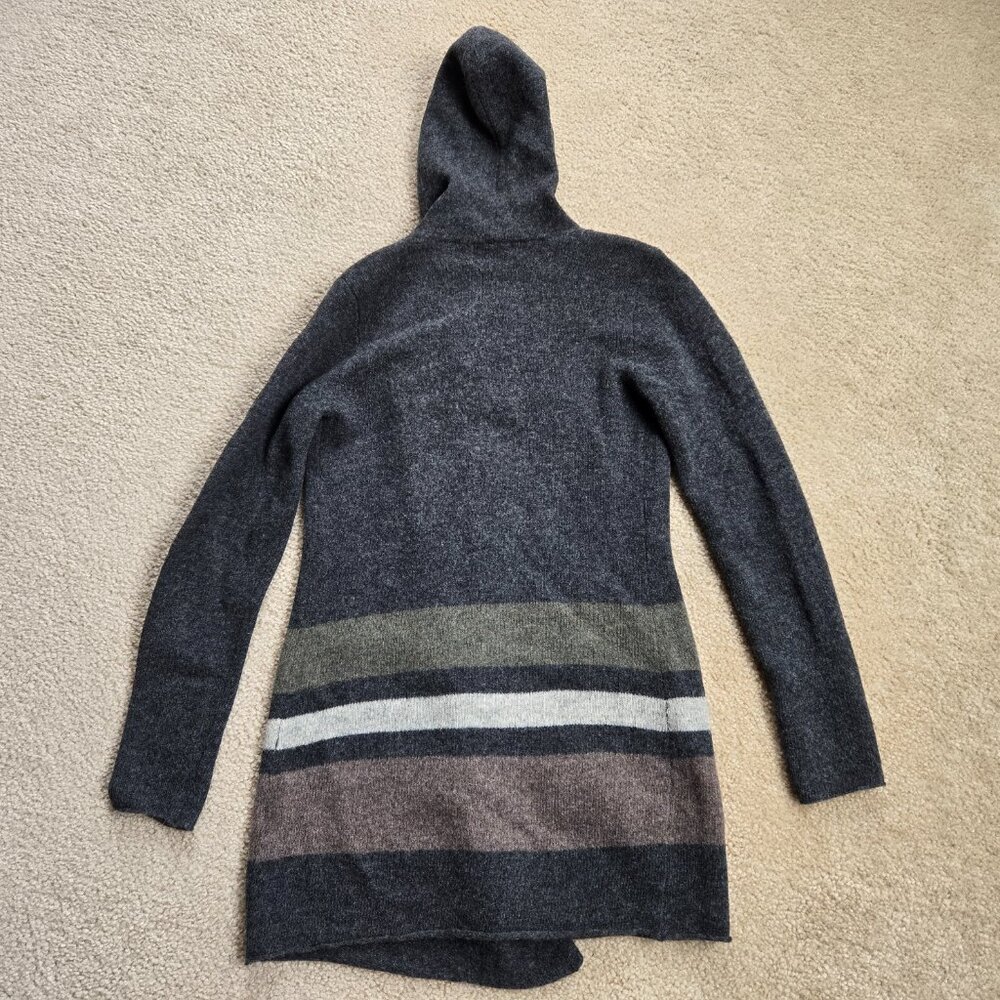 Toad & Co Heartfelt Wool Hoodie XS Grey Brown Green - Picture 7 of 7